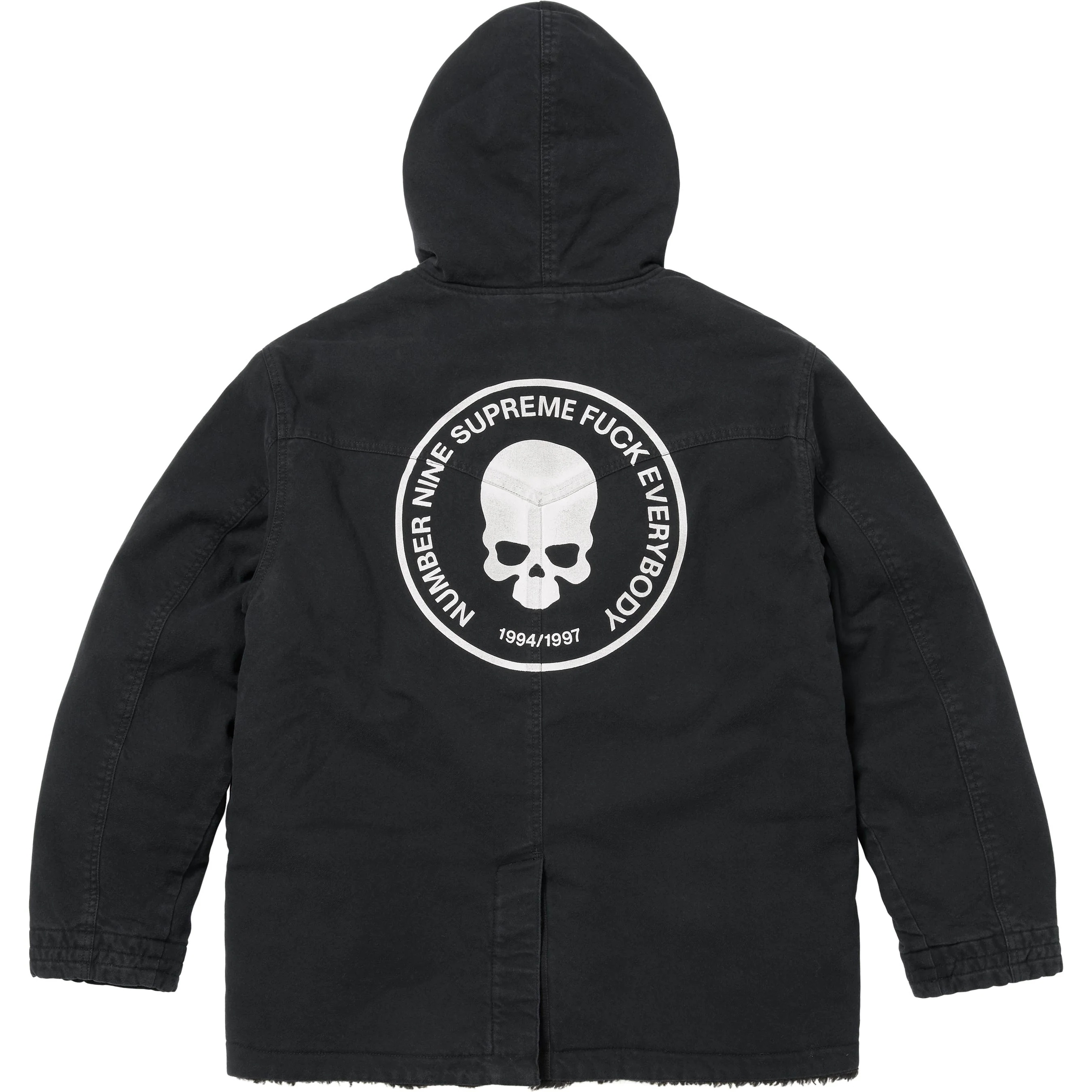 Supreme®/Number (N)ine® Faux Shearling Hooded Coat view 3